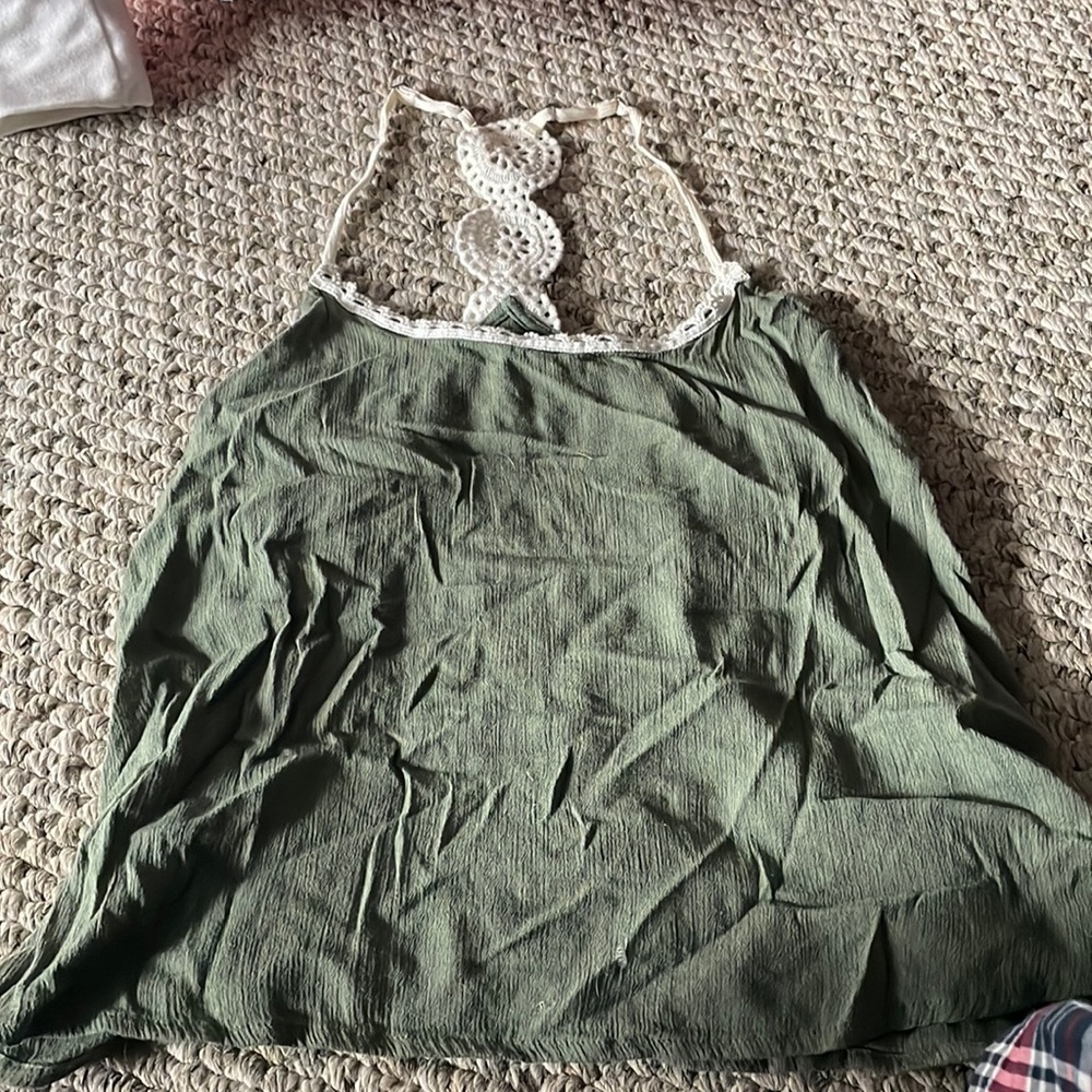 Olive Green hollister tank top
